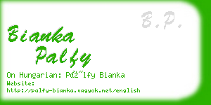 bianka palfy business card